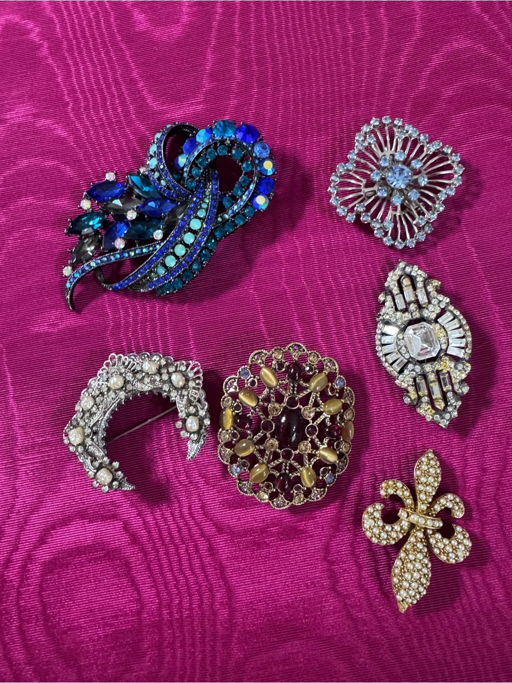 Jewelry Bundle pins clip earrings watch necklace